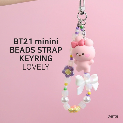 BT21 Minini Bead Strap Keyring